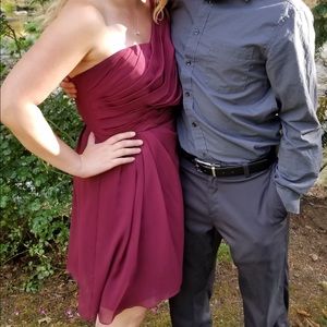 Wine red David’s Bridal short dress